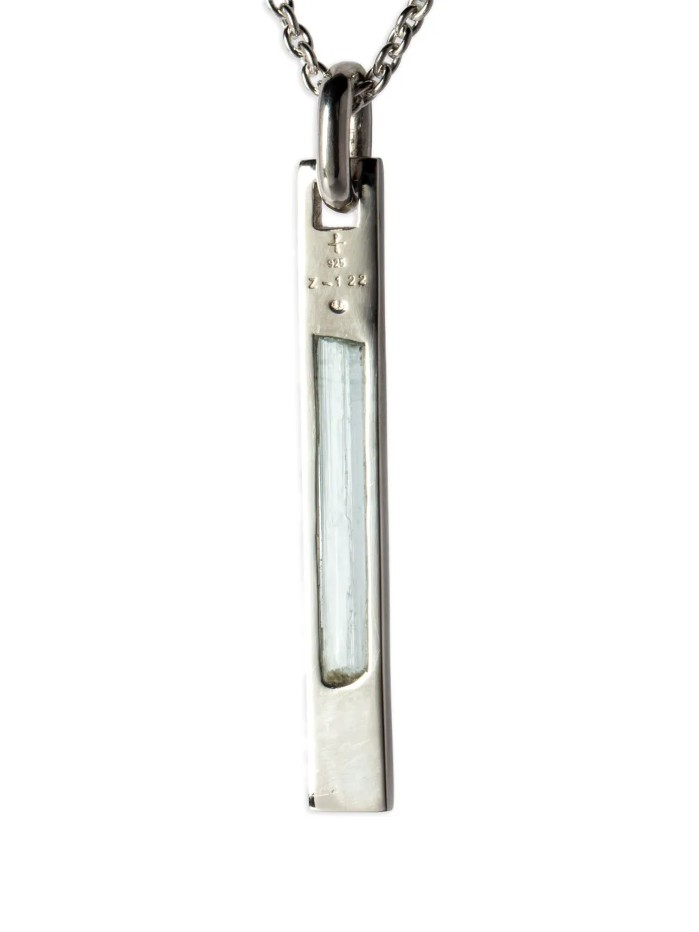 Sterling Silver Talisman Aquamarine Necklace