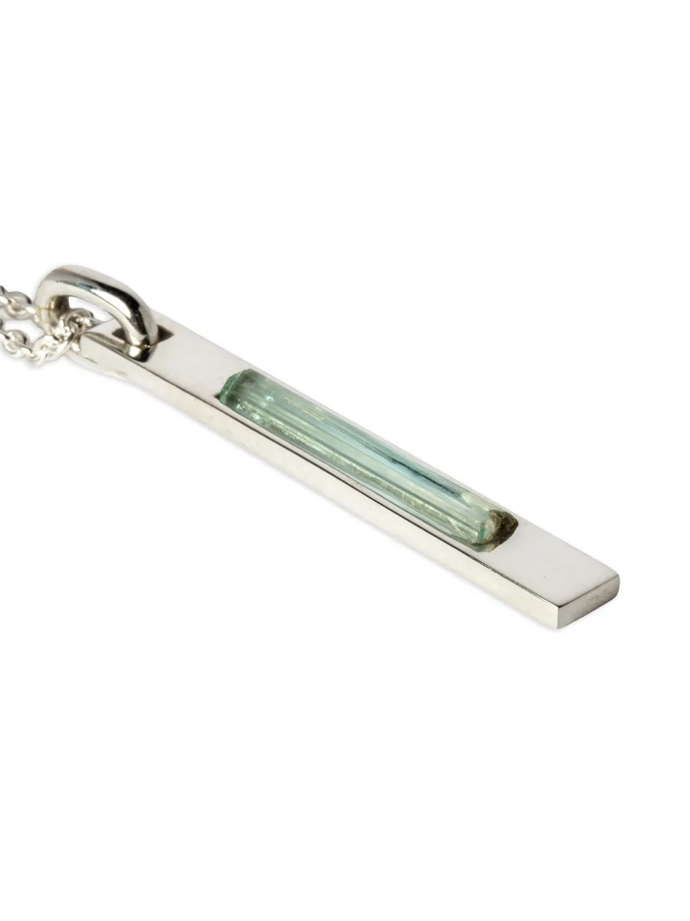 Sterling Silver Talisman Aquamarine Necklace