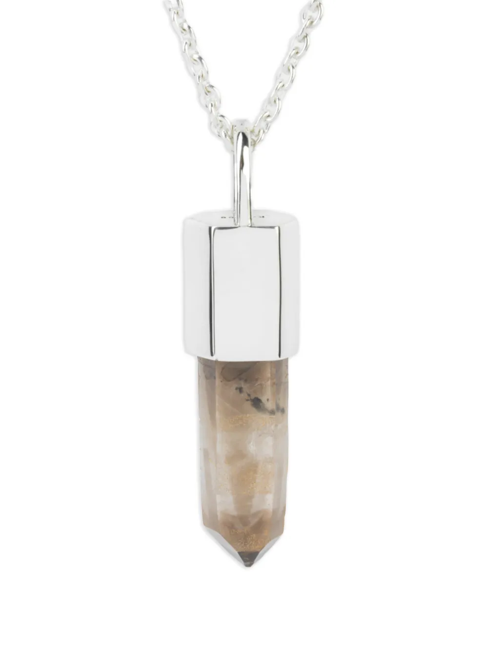 Parts Of Four Sterling Silver Talisman Smoky Quartz Necklace In Brown
