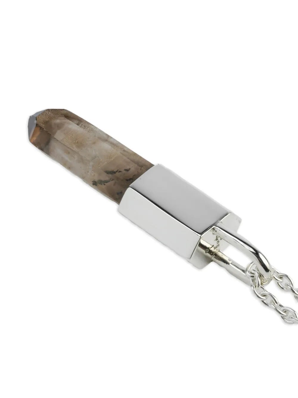 Parts Of Four Sterling Silver Talisman Smoky Quartz Necklace In Brown