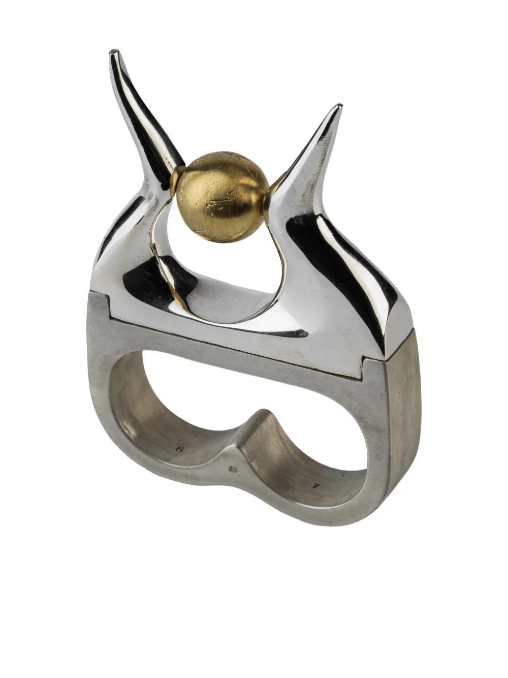 Parts of Four sterling silver Plate double ring - Argento