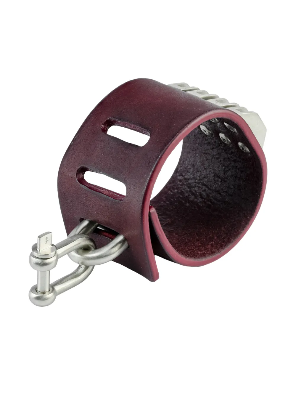 Parts Of Four Restraint Charm Inverted-pyramid Studs Bracelet In Purple