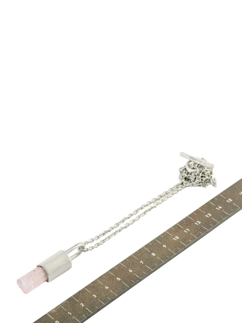 Parts Of Four Sterling Silver Talisman Rubellite Necklace In Metallic