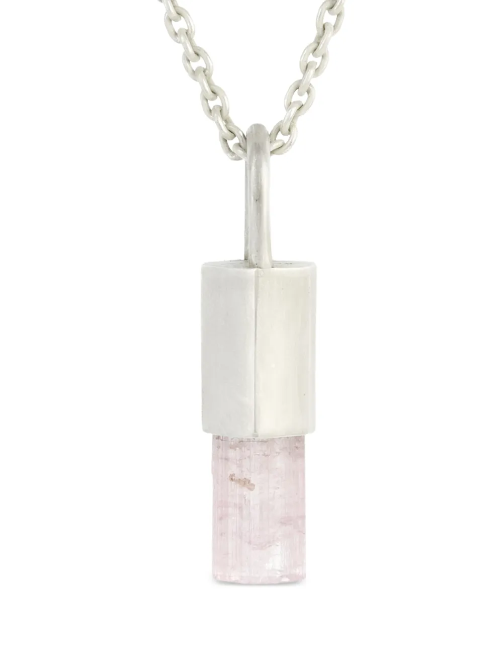 Parts of Four sterling silver Talisman rubellite Necklace - Argento