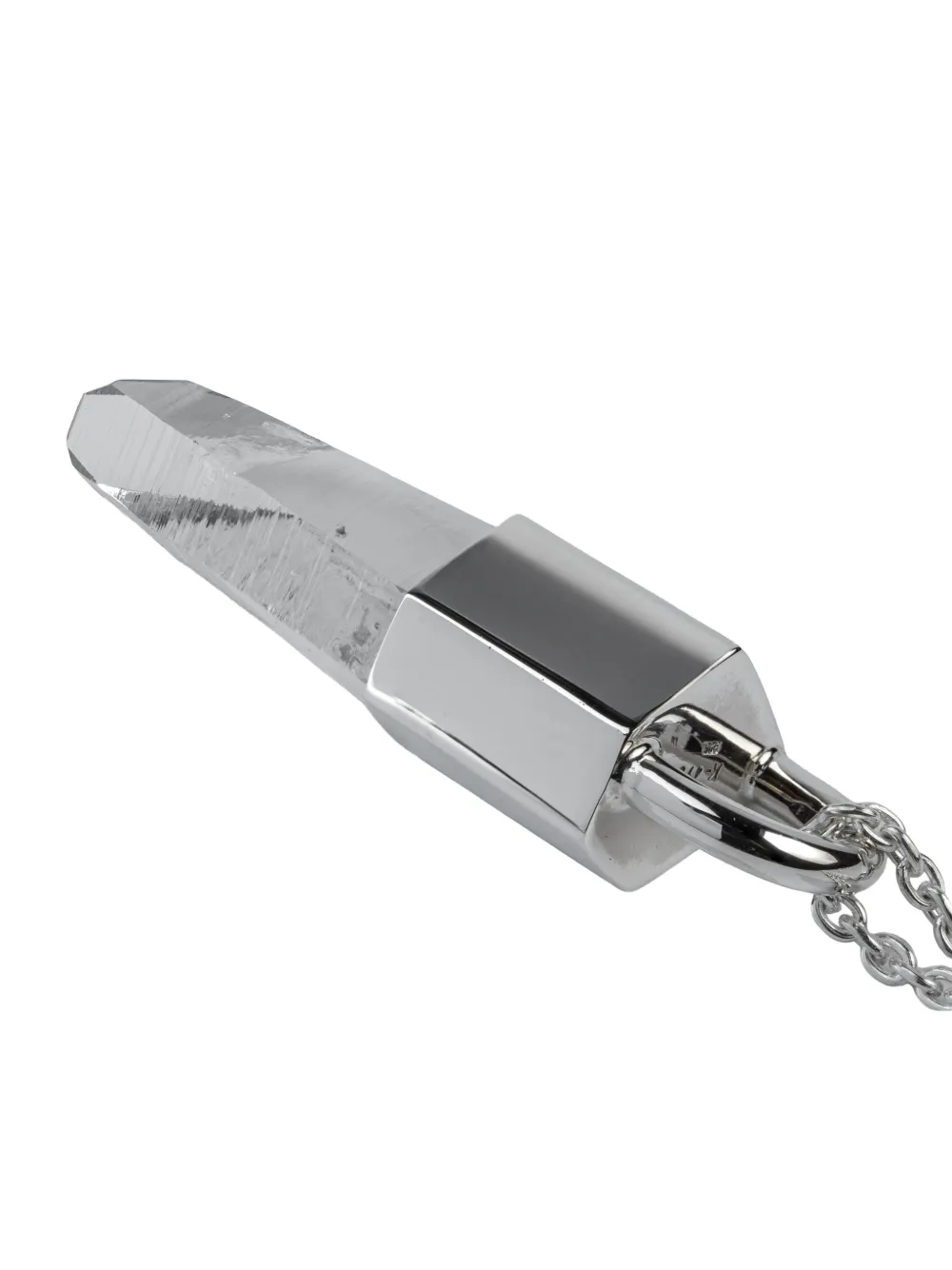 Parts Of Four Sterling Silver Talisman Lemurian Quartz Necklace In Silver