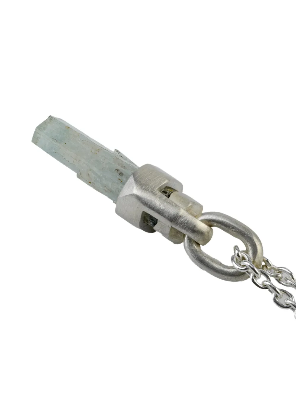 Parts Of Four Sterling Silver Talisman Aquamarine Necklace In Metallic