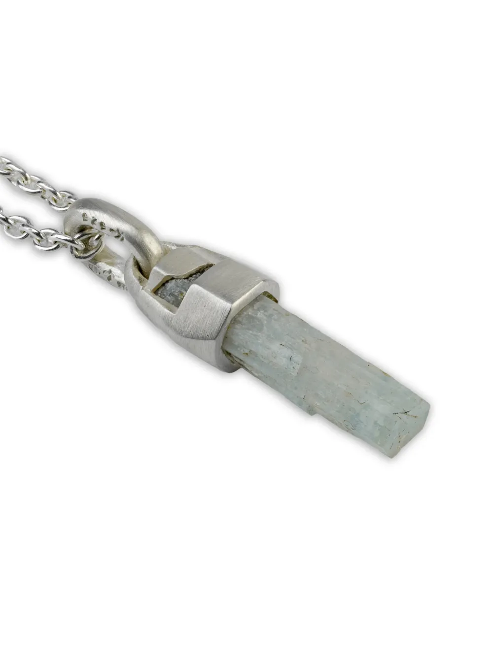 Parts Of Four Sterling Silver Talisman Aquamarine Necklace In Metallic