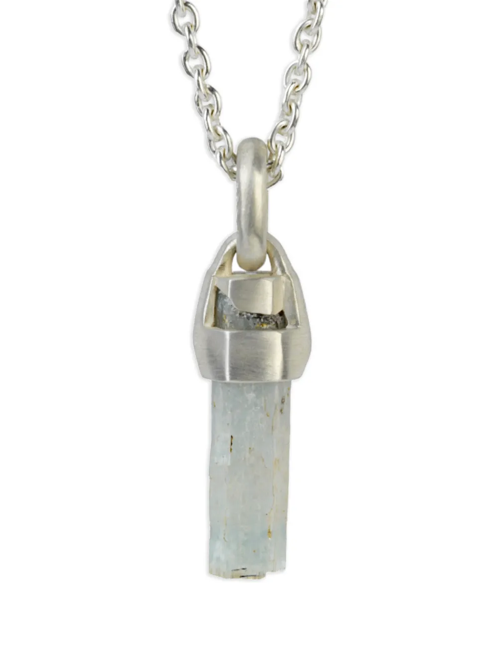 Parts Of Four Sterling Silver Talisman Aquamarine Necklace In Metallic