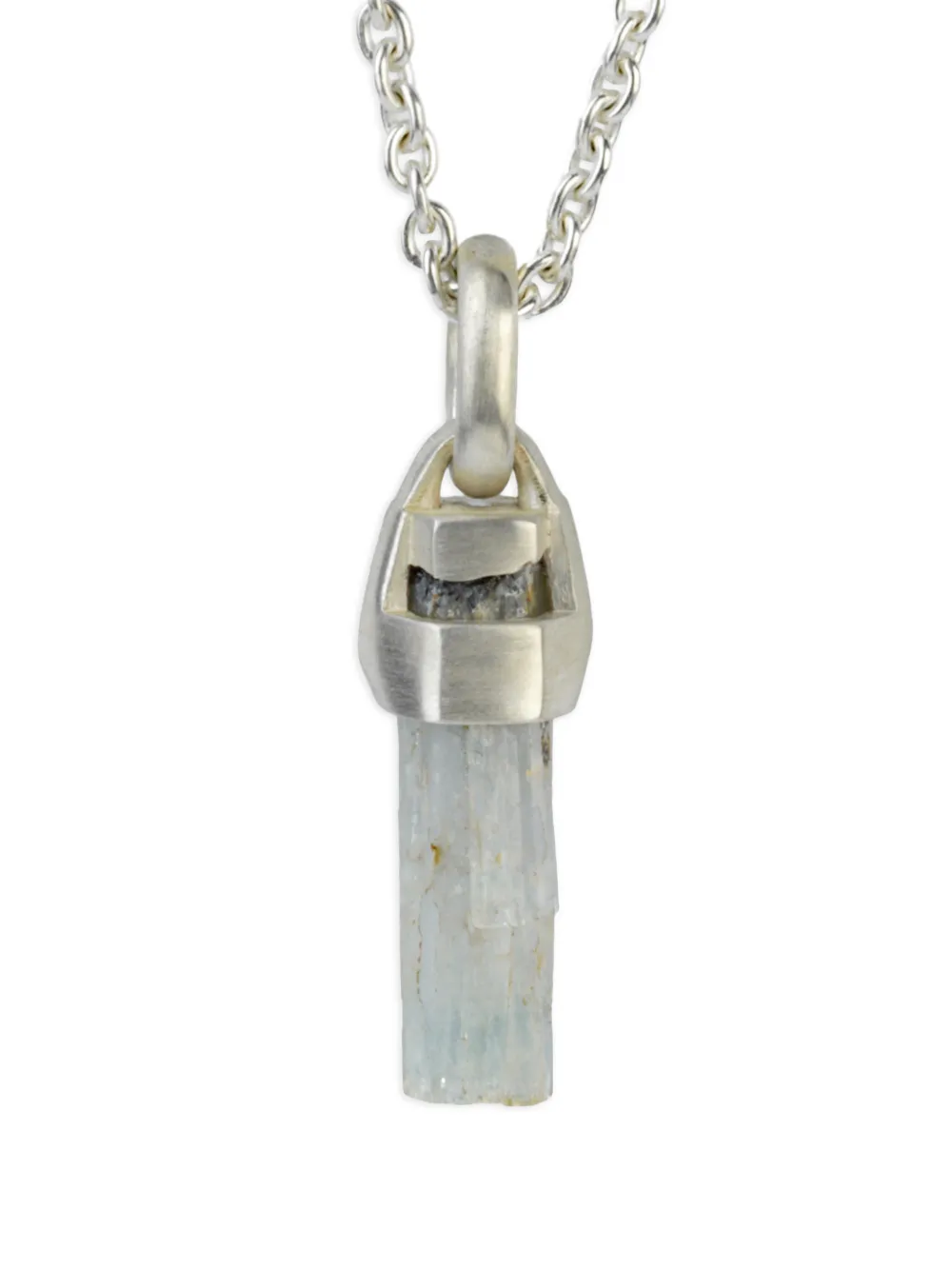 Parts Of Four Sterling Silver Talisman Aquamarine Necklace In Metallic