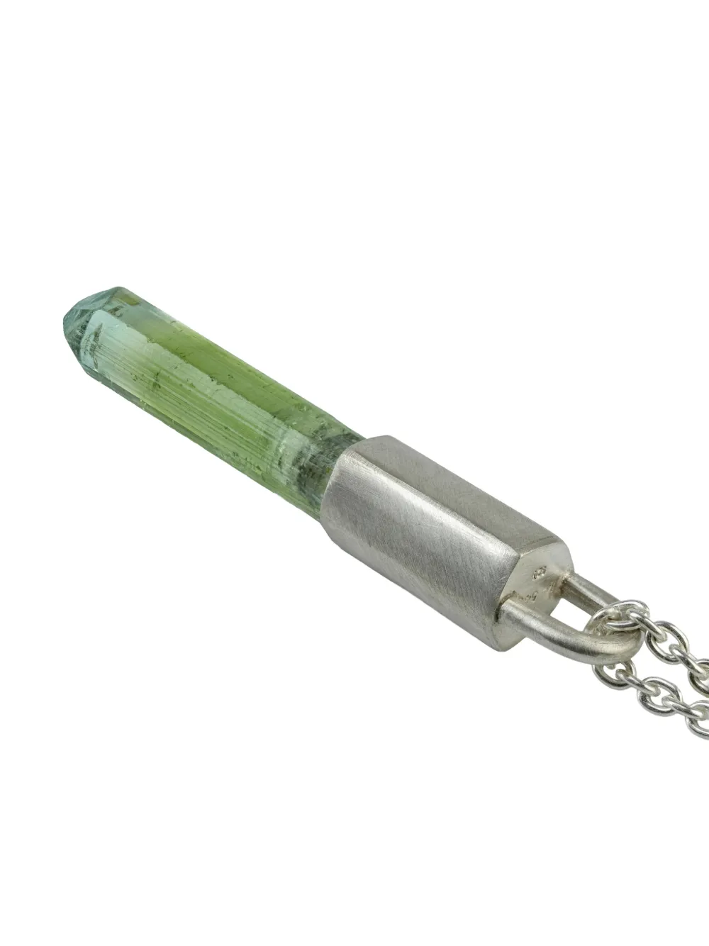 Parts Of Four Sterling Silver Talisman Tourmaline Necklace In Metallic