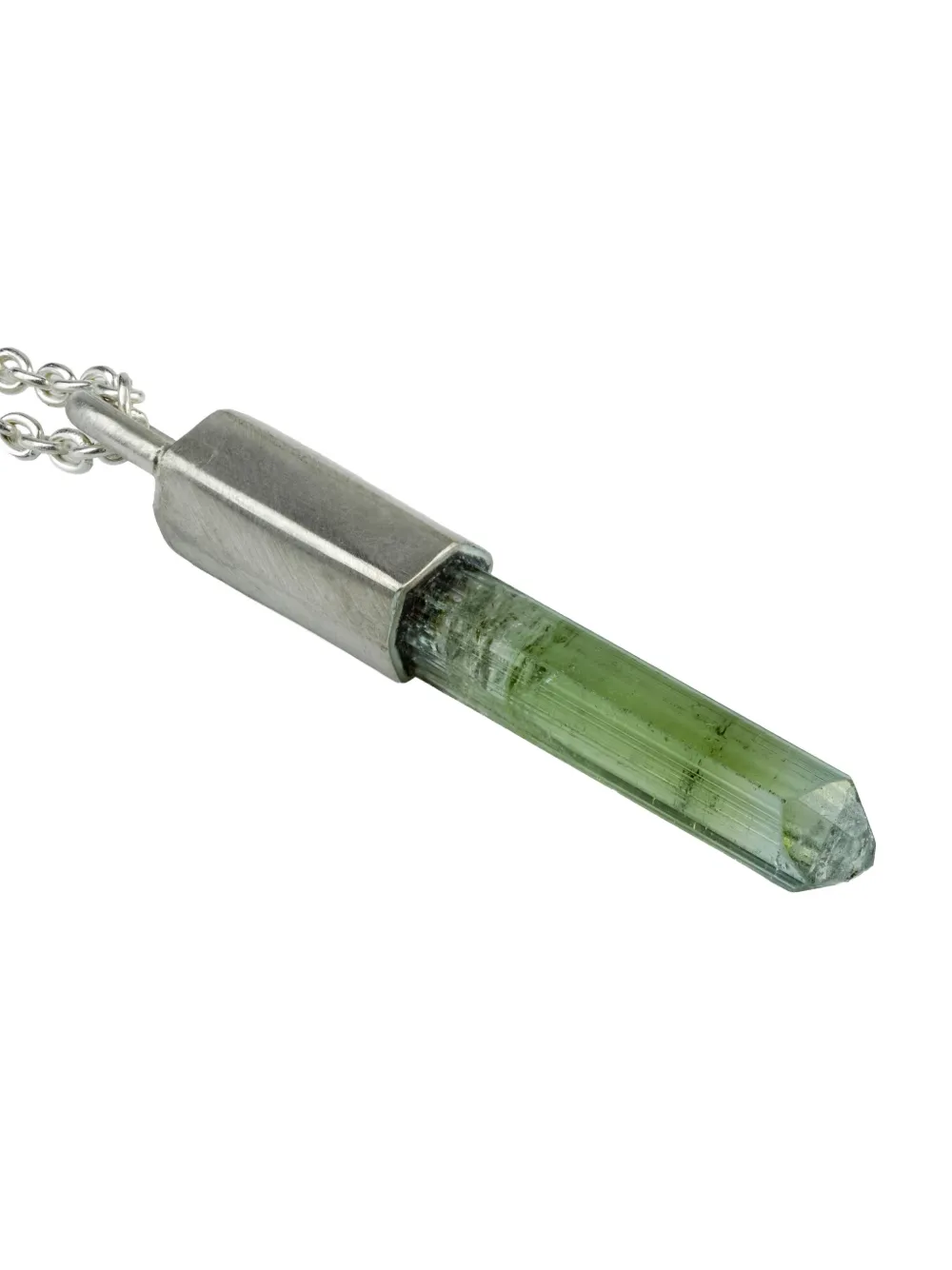 Parts Of Four Sterling Silver Talisman Tourmaline Necklace In Metallic