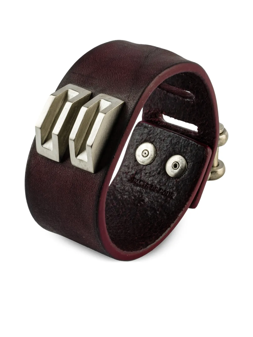 Parts of Four Restraint Charm inverted-pyramid Studs bracelet | Brown | Image 1