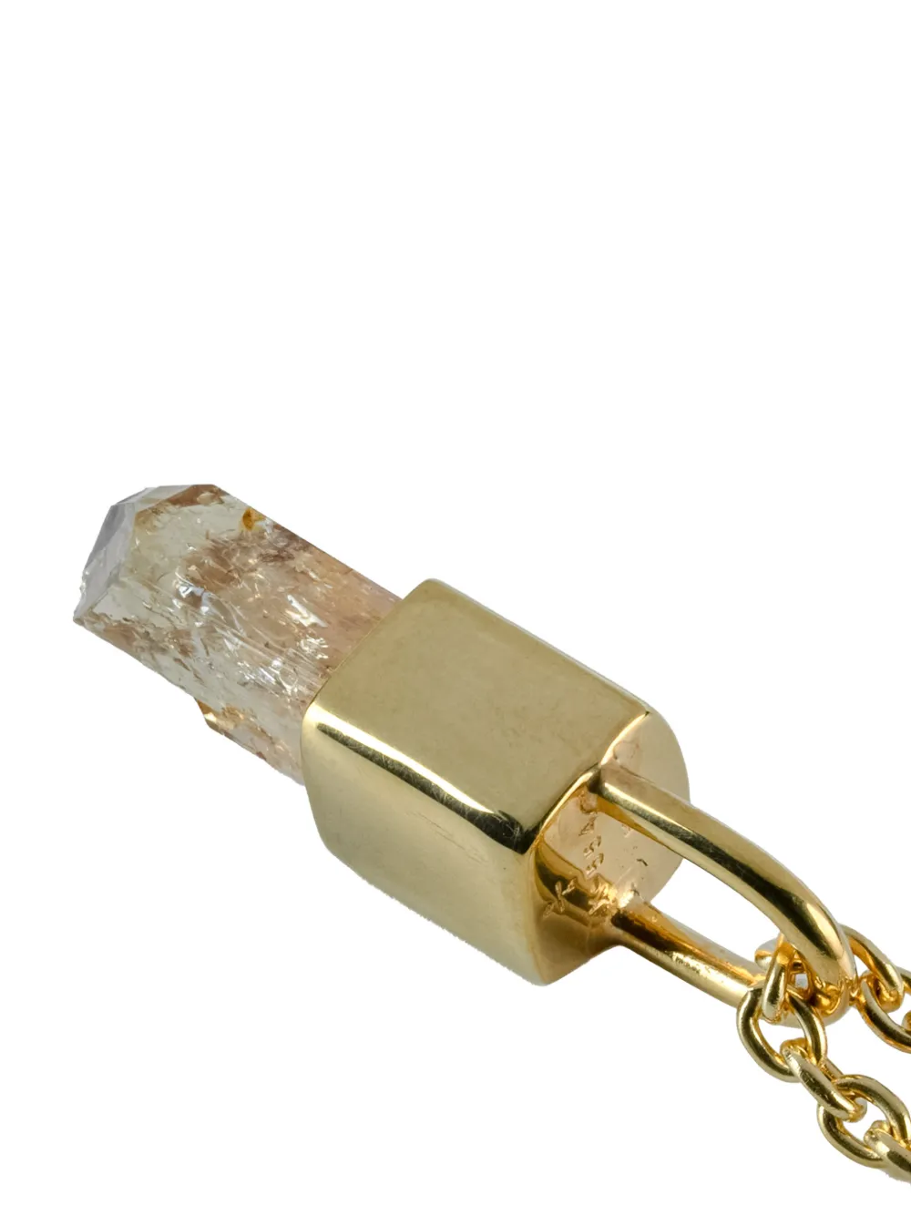 Parts Of Four Sterling Silver Talisman Imperial Topaz Necklace In Gold