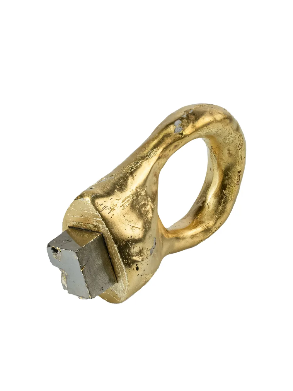 Parts of Four gold-plated Giant Roman Pyrite ring - Oro