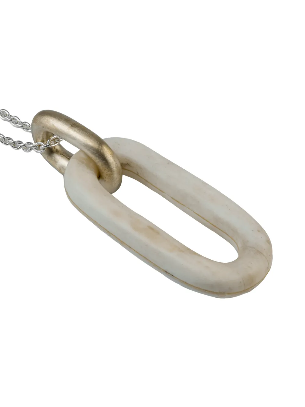 Parts Of Four Sterling Silver Link-charm Necklace In Gold