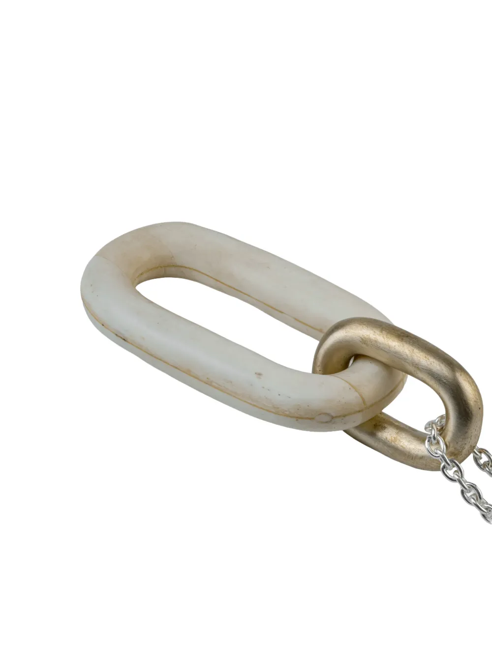 Parts Of Four Sterling Silver Link-charm Necklace In Gold