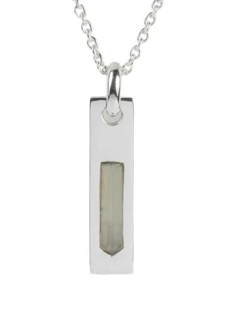 Parts of Four sterling silver zultanite rectangular-pendant necklace