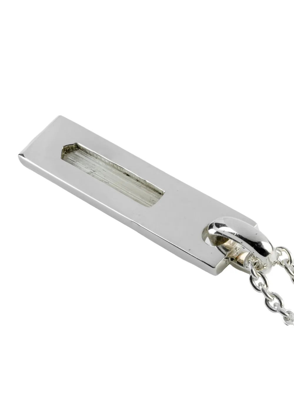 Parts Of Four Sterling Silver Zultanite Rectangular-pendant Necklace In Metallic