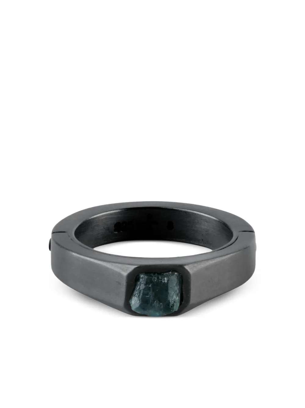 Parts of Four sterling silver Sistema Quartz ring - Nero