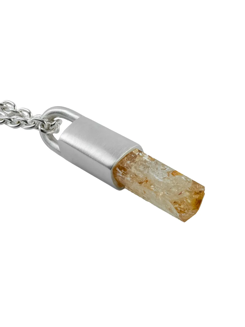 Parts Of Four Sterling Silver Talisman Imperial Topaz Necklace In Brown