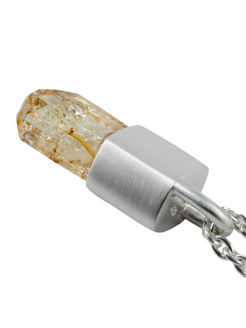 Parts Of Four Sterling Silver Talisman Imperial Topaz Necklace In Brown