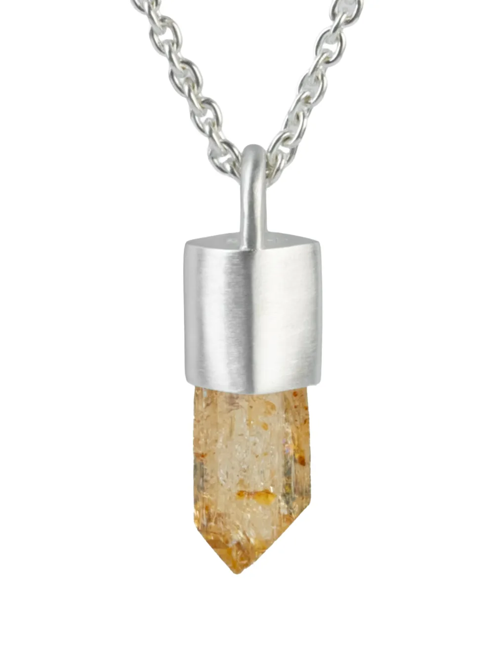 Parts Of Four Sterling Silver Talisman Imperial Topaz Necklace In Brown