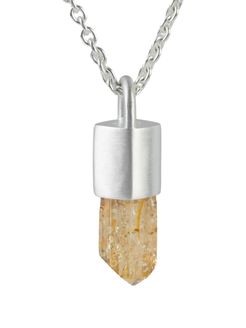 Parts Of Four Sterling Silver Talisman Imperial Topaz Necklace