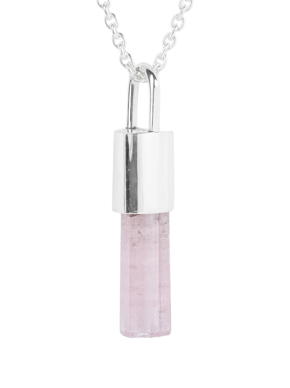 Parts Of Four Sterling Silver Talisman Rubellite Necklace In Pink