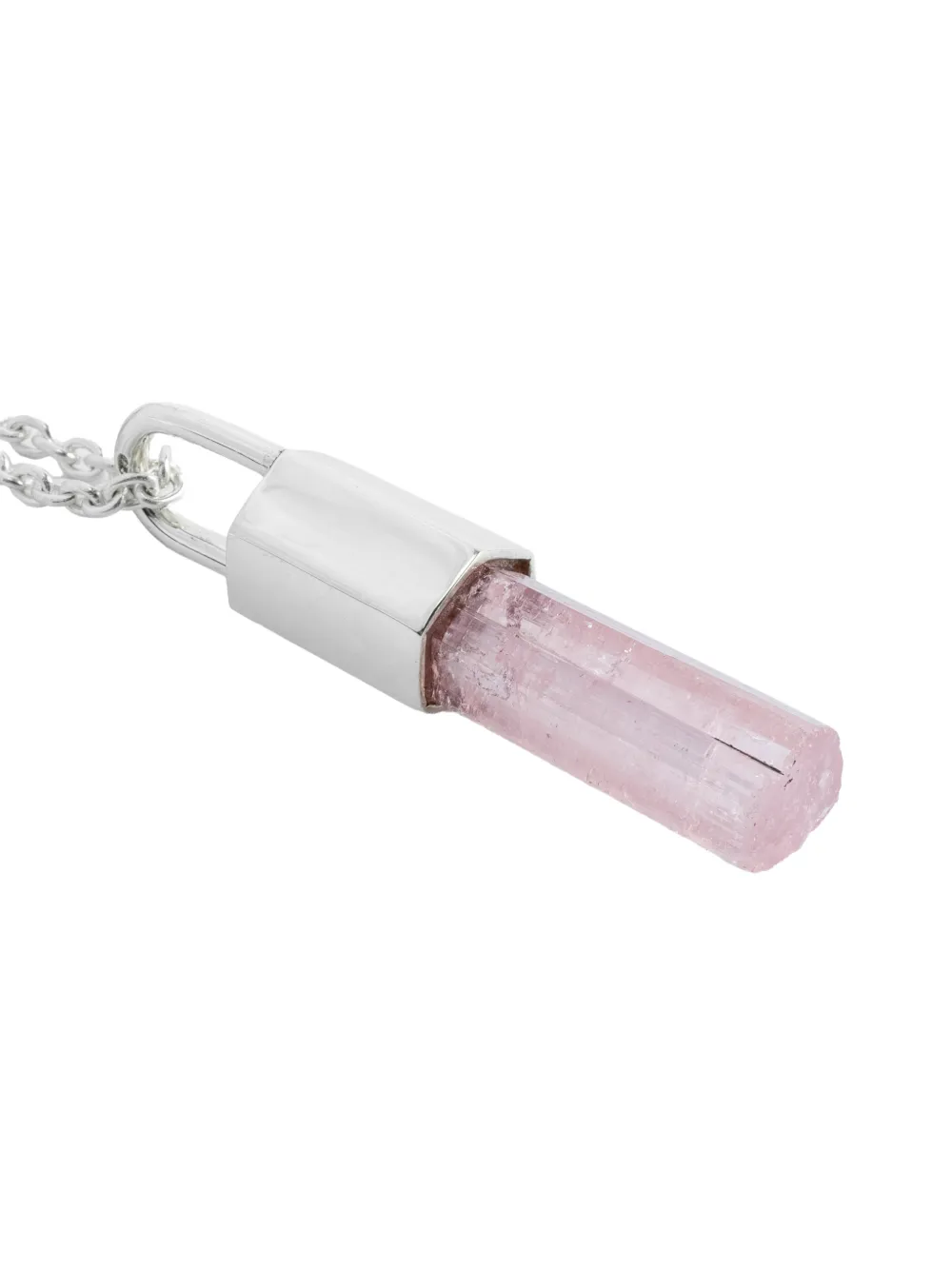 Parts Of Four Sterling Silver Talisman Rubellite Necklace In Pink