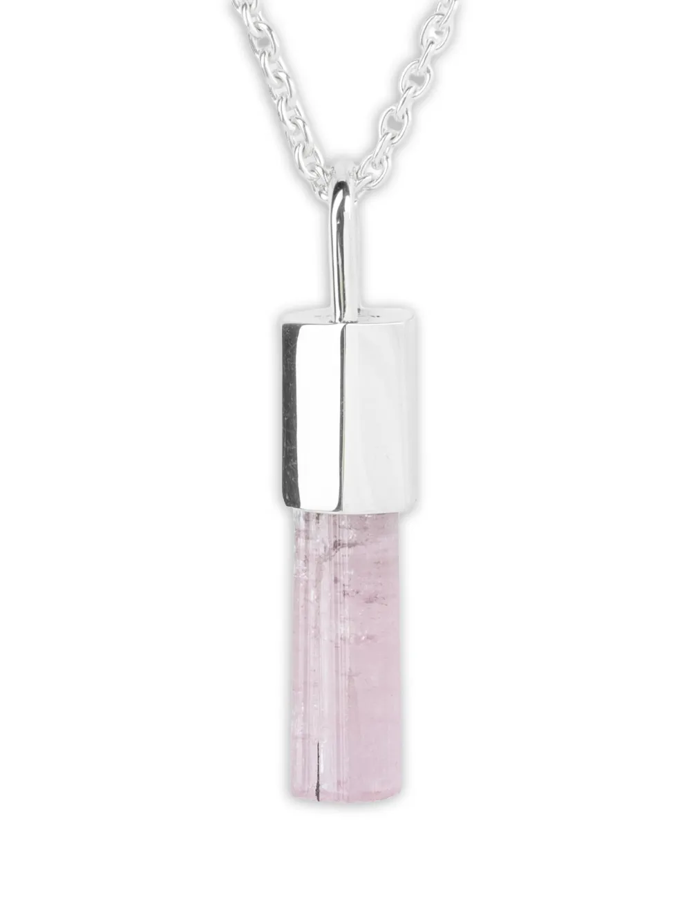 Parts of Four sterling silver Talisman rubellite necklace - Argento