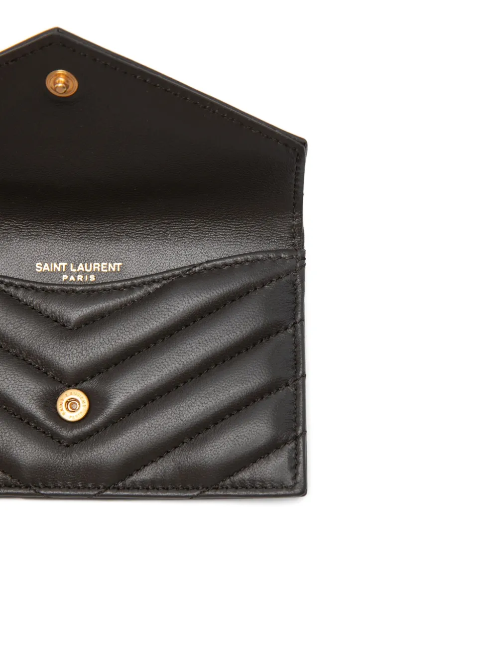 Saint Laurent Cassandre Matelassé Leather Wallet In Gray