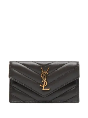Saint Laurent Small Monogram Envelope Wallet | Black | FARFETCH ZA