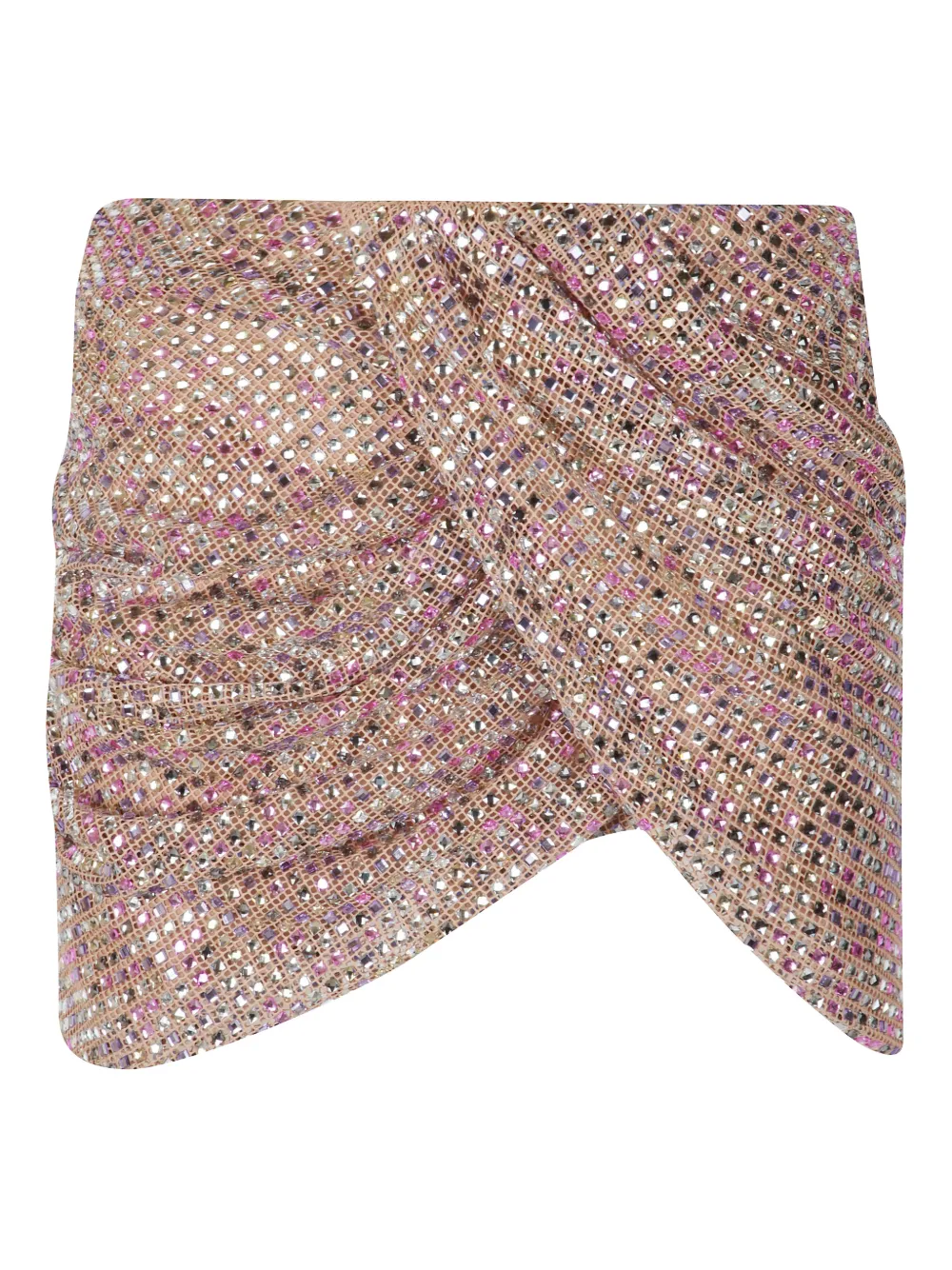 Self-Portrait crystal-embellished mini skirt - Rosa