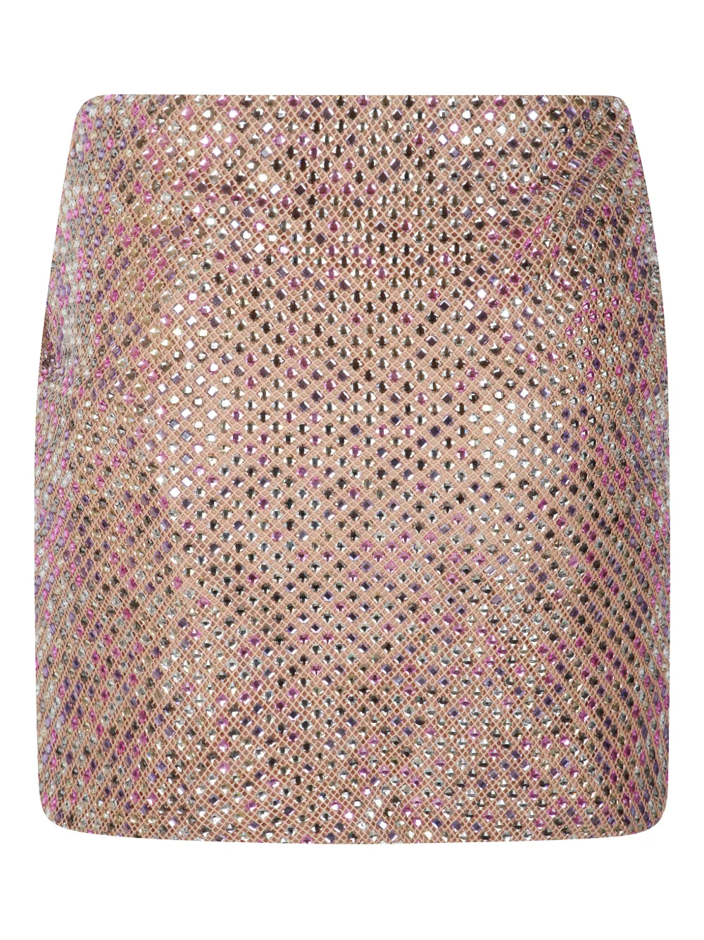 Self-Portrait crystal-embellished mini skirt - Roze
