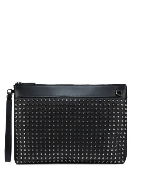 Christian Louboutin studded zip clutch bag