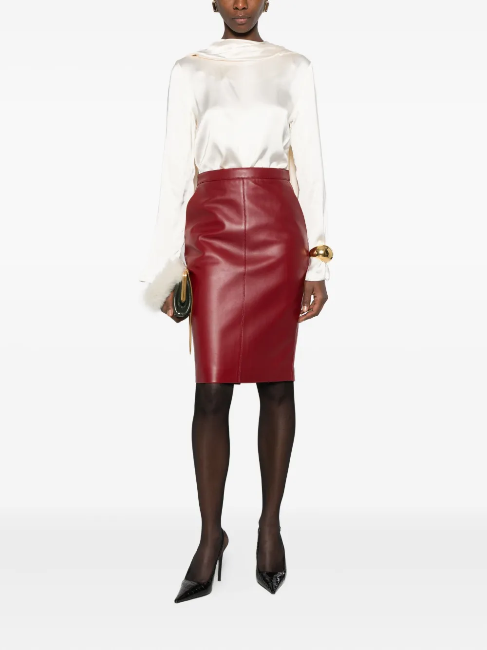 Saint Laurent Cassandre midi pencil skirt | Pencil Skirts | Image 2