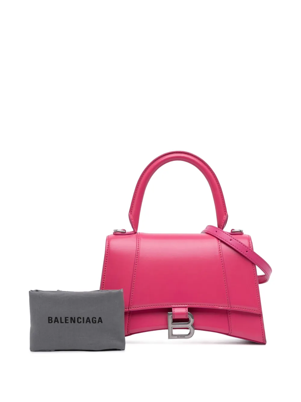 2020 Small Shiny Box Calfskin Hourglass Satchel