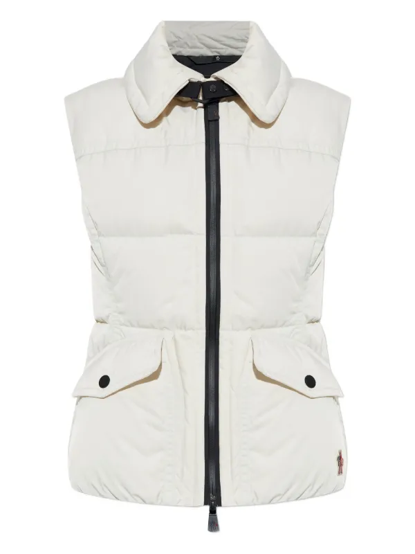 Moncler Grenoble Padded Pocketed Gilet in Neutrals