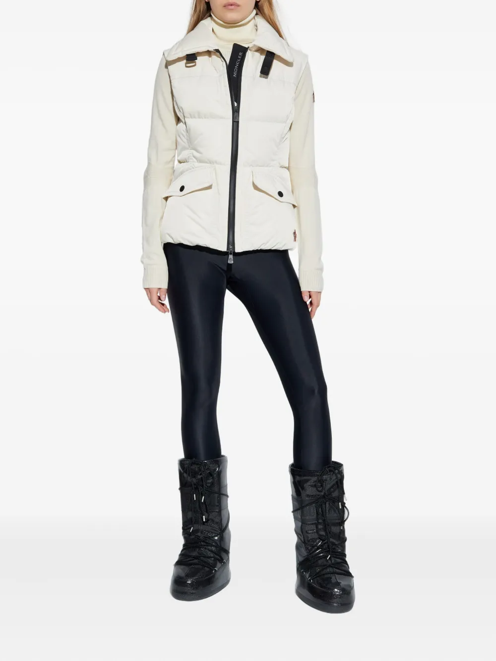 Moncler Padded Pocketed Gilet In White