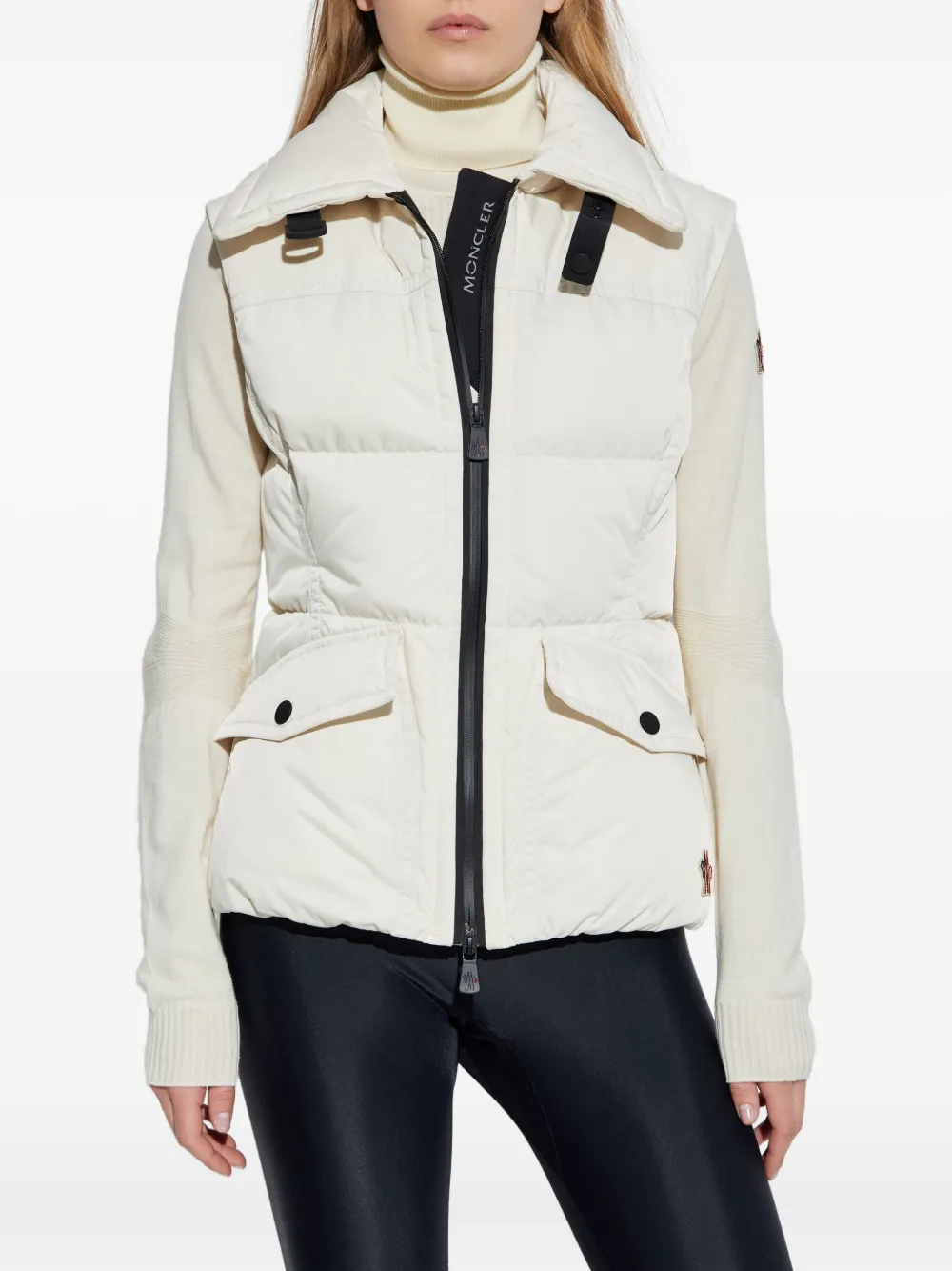 Moncler Padded Pocketed Gilet In White