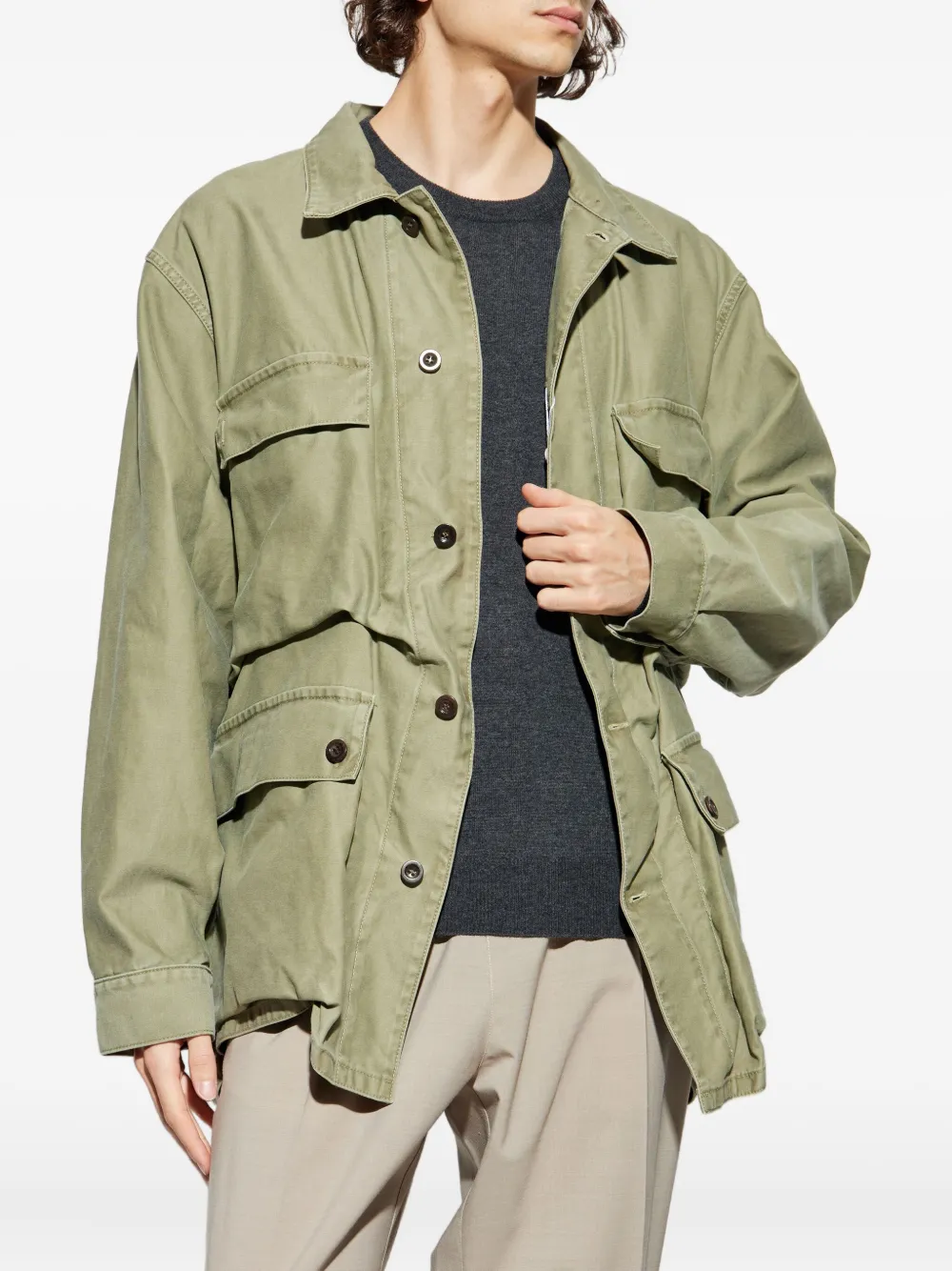 Maison Margiela Jack met meerdere zakken en knopen Groen