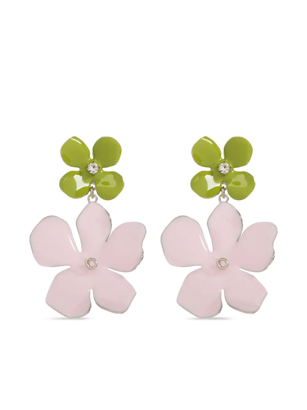 Marni aretes con dije floral | rosado | Image 1