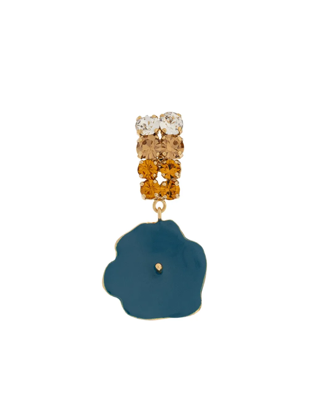 Marni Crystal-embellished Flower-motif Drop Earrings In Multi