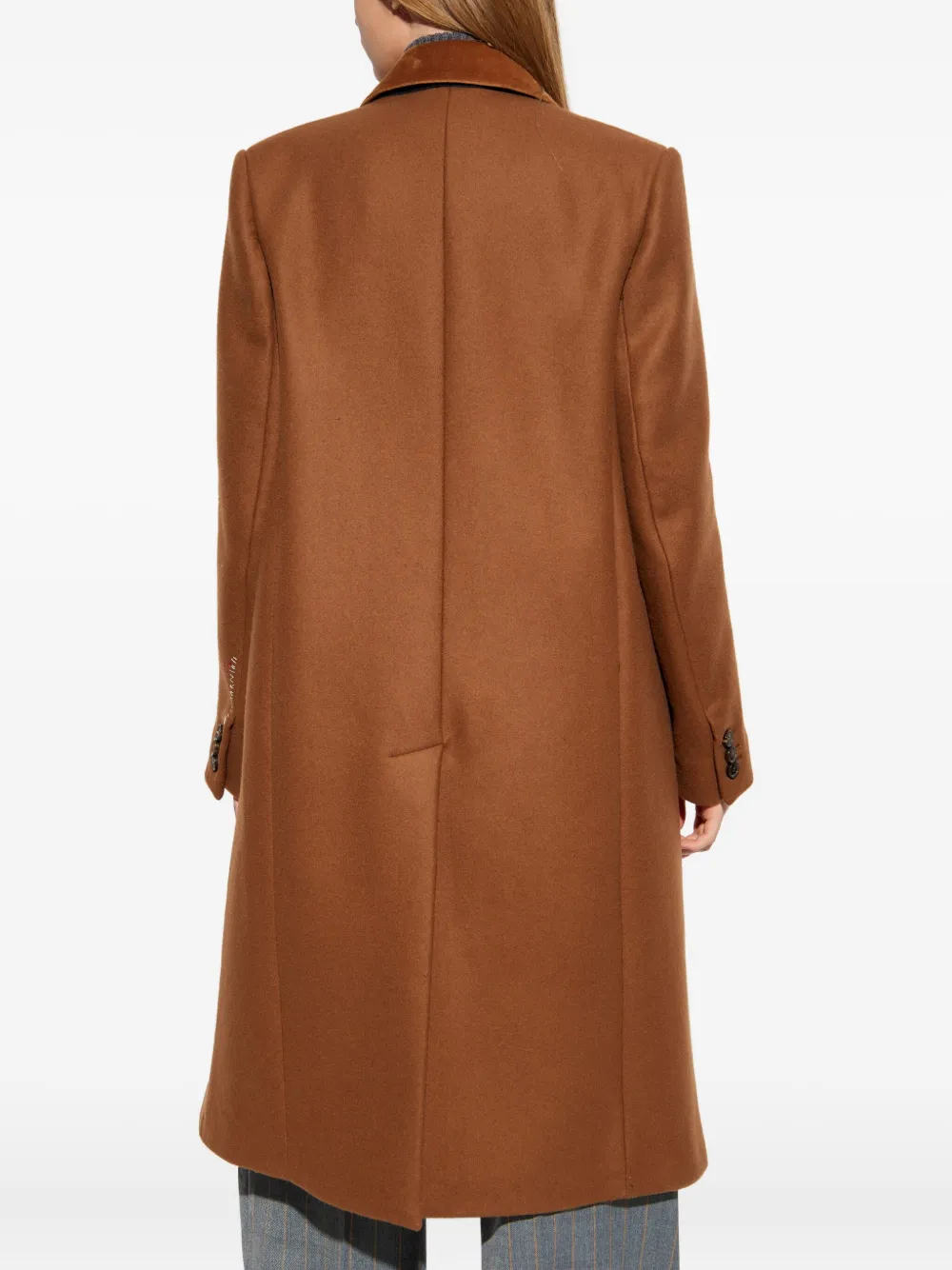 Marni Single-breasted Wool Coat In Brown