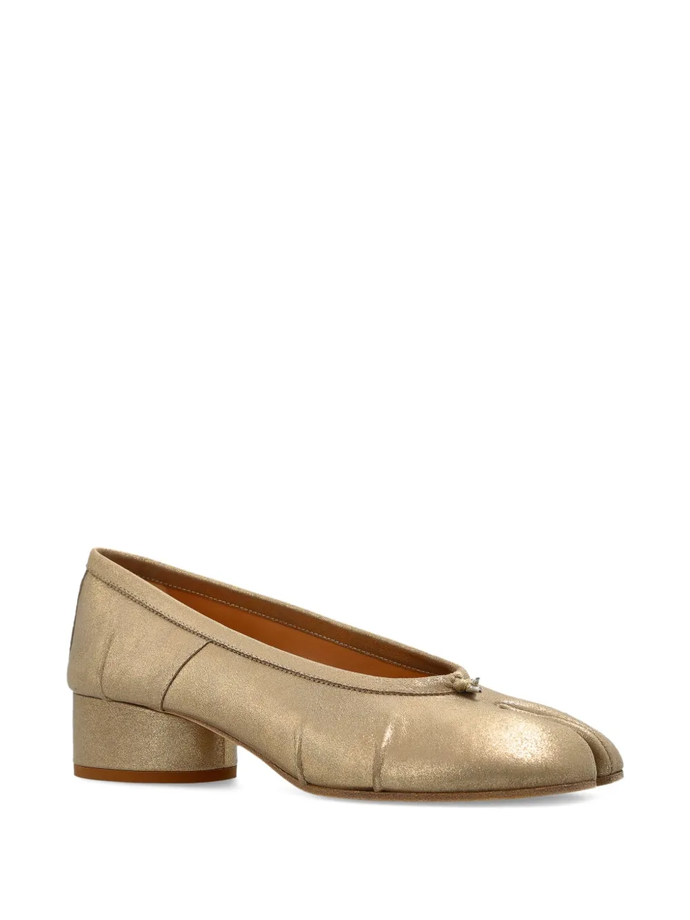 Maison Margiela 350mm Block-heel Pump In Gold
