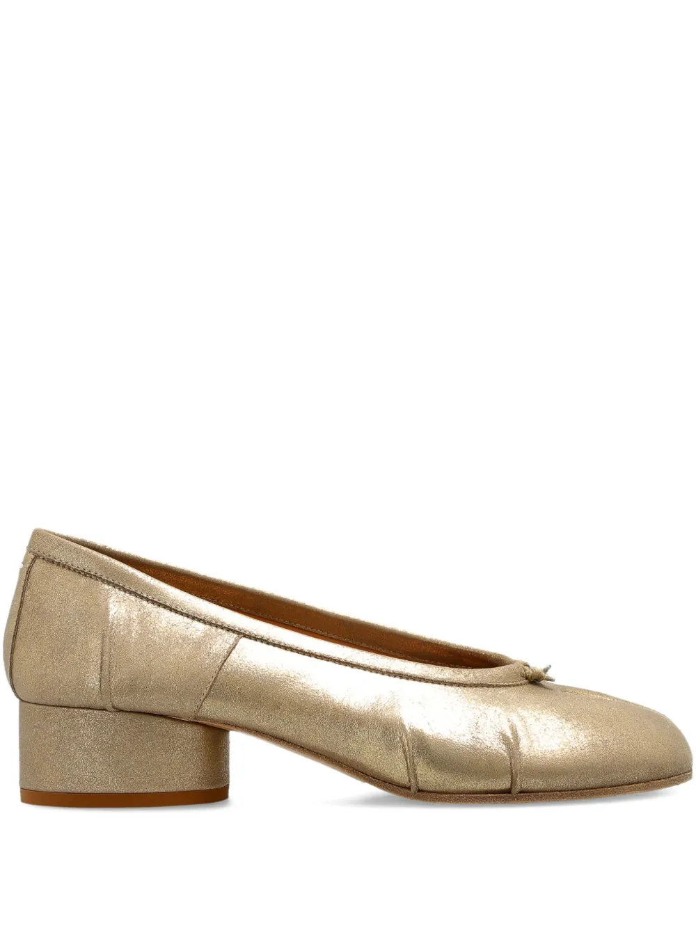 Maison Margiela 350mm Block-heel Pump In Gold