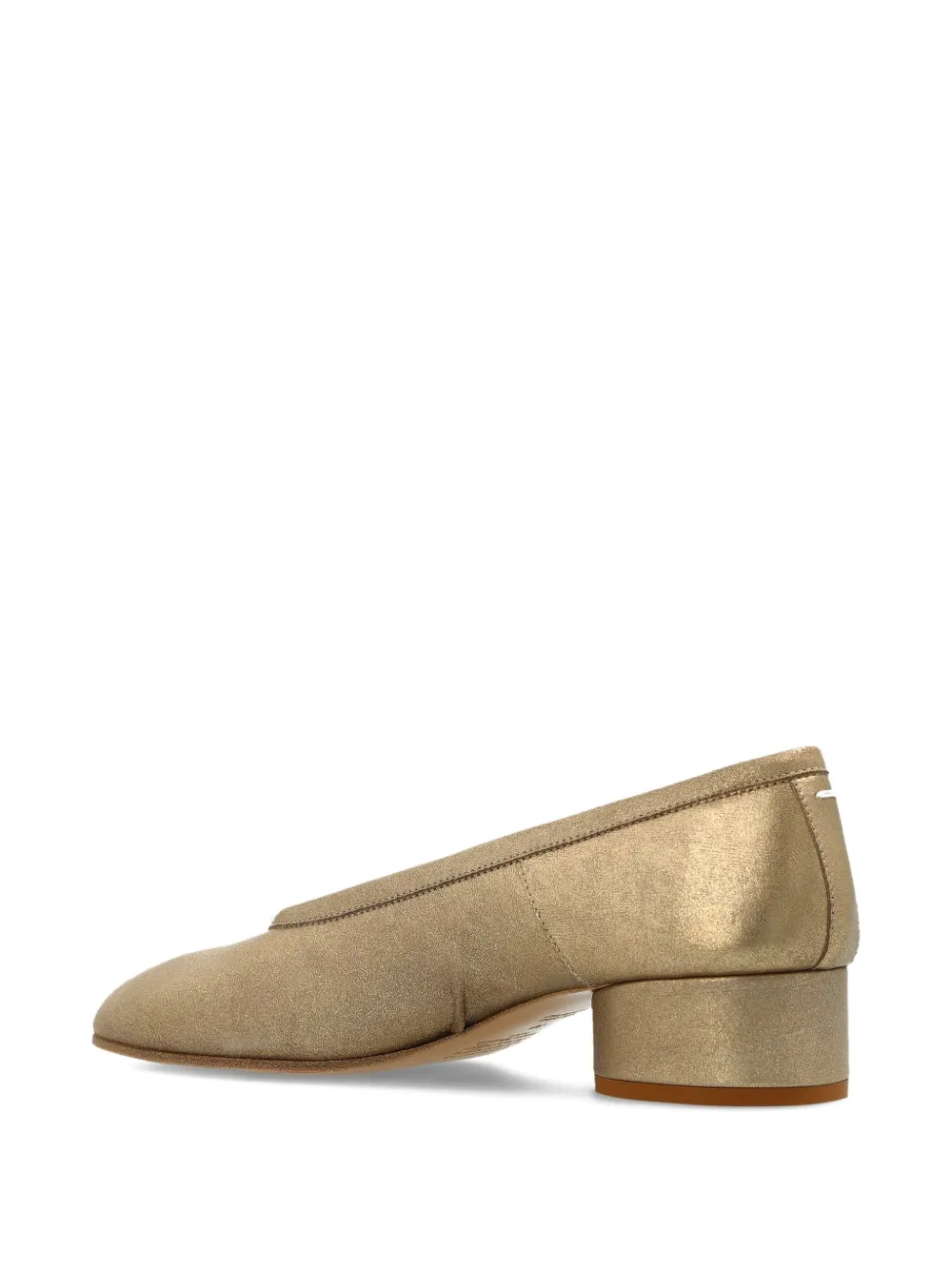 Maison Margiela 350mm Block-heel Pump In Gold