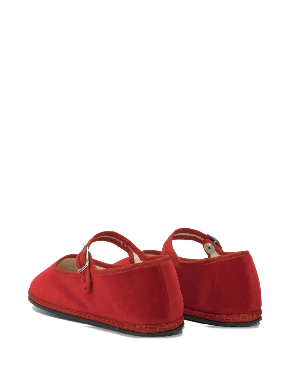 Vibi Venezia Mary Jane fluwelen ballerina's Rood