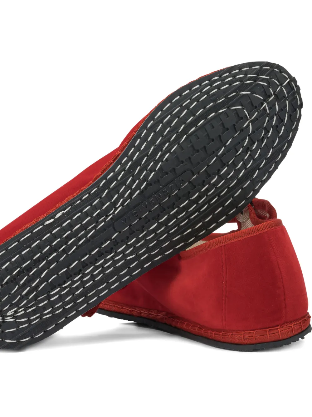 Vibi Venezia Mary Jane fluwelen ballerina's Rood