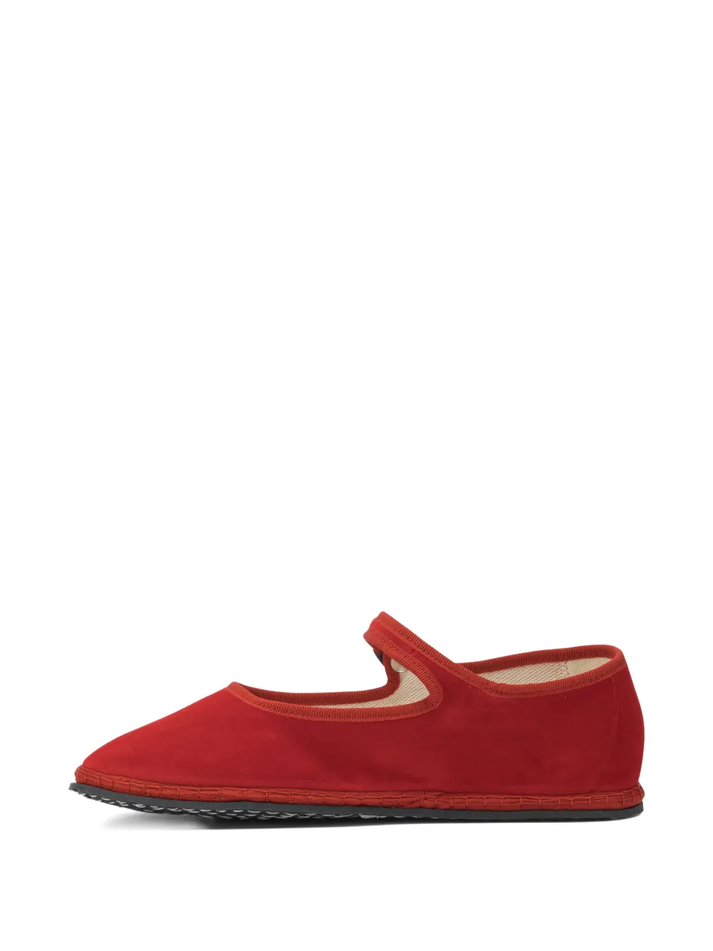 Vibi Venezia Mary Jane fluwelen ballerina's Rood